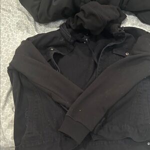 Forever 21 Men's Black Bomber Jacket